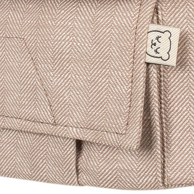 Baby Tula Linen Panel Free-to-Grow Baby Carrier - Adjustable, Comfortable, Newborn to Toddler Carrier - Ergonomic Fit for 7lbs to 45lbs - Plant-Based Fabric - Back & Front Carry Options - Sand (Tan)-CubbioJoy