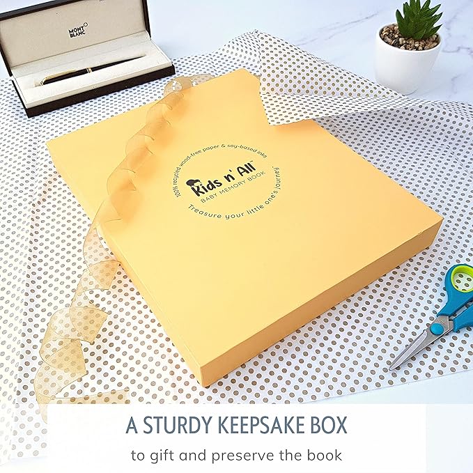 Baby Memory Book for Girl or Boy - First Year Unisex Ocean Keepsake to Log Newborn 1st Milestone - Gender Neutral Sea Photo Album Dairy - Nautical Themed Stuff Journal - Elegant New Parents Baby Gifts-CubbioJoy