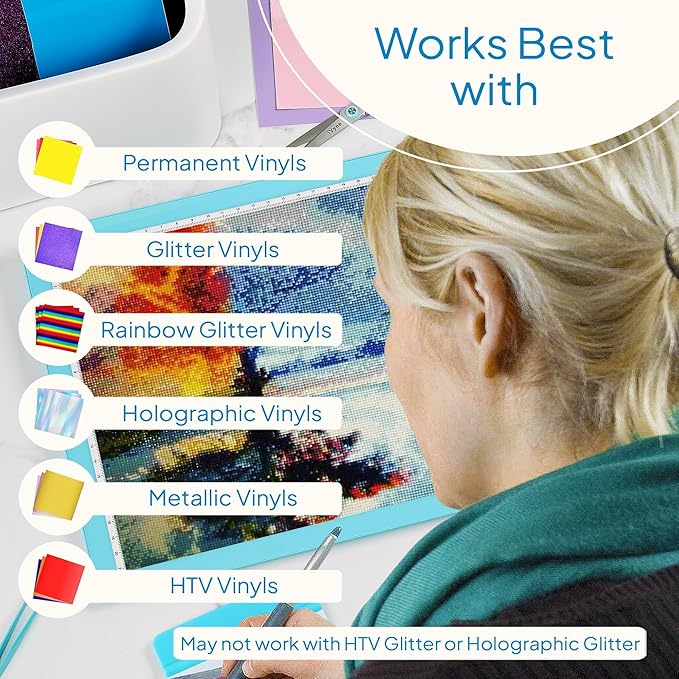 iVyne Corded Light Pad for Weeding Vinyl - A4 Light Box for Drawing - Light Board for Tracing - Light Box for Diamond Painting, Weeding Vinyl, Sketching, Tracing (Blue)-CubbioJoy