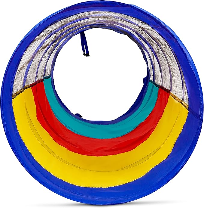 Kiddey Play Tunnel for Kids | Crawl Tunnels with See Through Sides | Outdoor & Indoor Multicolored Tent for Dogs, Toddlers, and Babies | Pop Up Baby Crawling Backyard Tunnel | Balls NOT Included-CubbioJoy