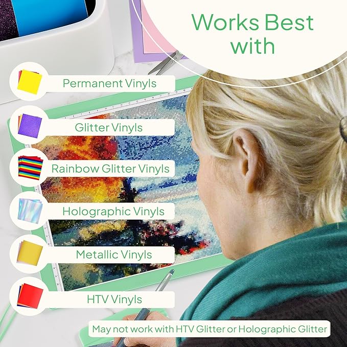 iVyne Corded Light Pad for Weeding Vinyl - A4 Light Box for Drawing - Light Board for Tracing - Light Box for Diamond Painting, Weeding Vinyl, Sketching, Tracing (Green)-CubbioJoy