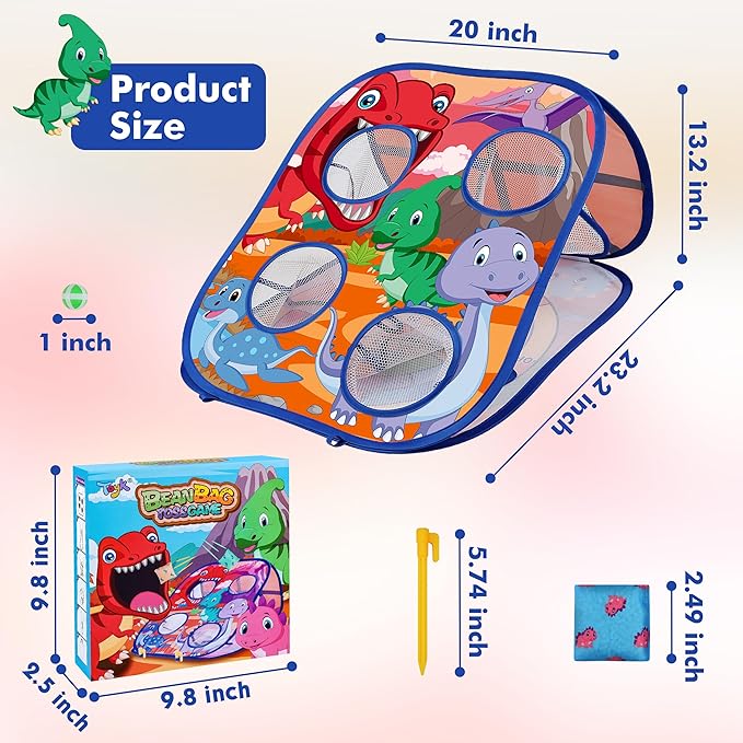 Animal Bean Bag Toss Game Toy Outdoor Toss Game, Family Party Party Supplies for Kids, Gift for Boys Birthday or Christmas for Toddlers Ages 3 4 5 6 Year Old-CubbioJoy