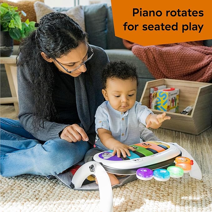 Baby Einstein 4-in-1 Kickin' Tunes Music and Language Play Gym and Piano Tummy Time Activity Mat-CubbioJoy