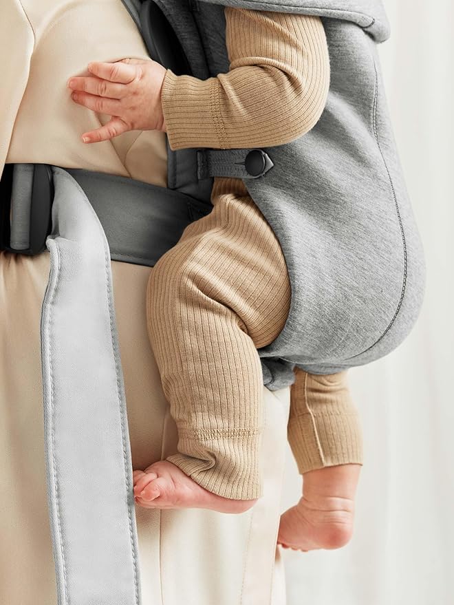 BabyBjörn Baby Carrier Mini, Light Gray, 3D Jersey | Infant Carrier (7-25 lbs), Ergonomic, Easy-to-Use-CubbioJoy
