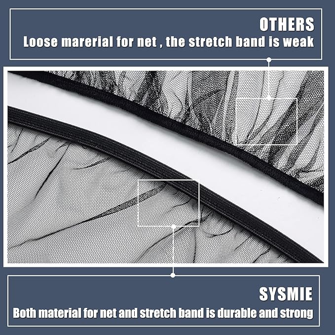 Baby Mosquito Net for Infant Car Seats,Infant Stroller and Bassinets, Carrier,Breathable with Elastic Netting for Easy Fitting, Portable Durable & Long Lasting Infant Insect Shield Netting (Black-CubbioJoy