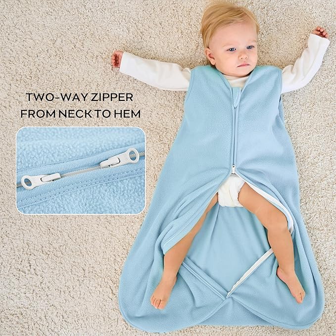 JELLYMONI Fleece Baby Sleep Sack 18-24 Months, 2 Pack 1.5 TOG Baby Wearable Blanket Winter Infant Sleeping sack with 2-Way Zipper, Warm Toddler Sleep Sack-CubbioJoy