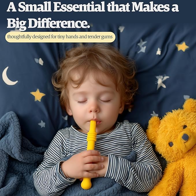 Babies Teether Teething Toys , Montessori Toy Teethers for 0-36 Months, Infant Sensory Relief Teething Stick Toys, Parent Baby Essentials, Baby Gift Teether – BPA‑Free, Food‑Grade Silicone 6 Pack-CubbioJoy