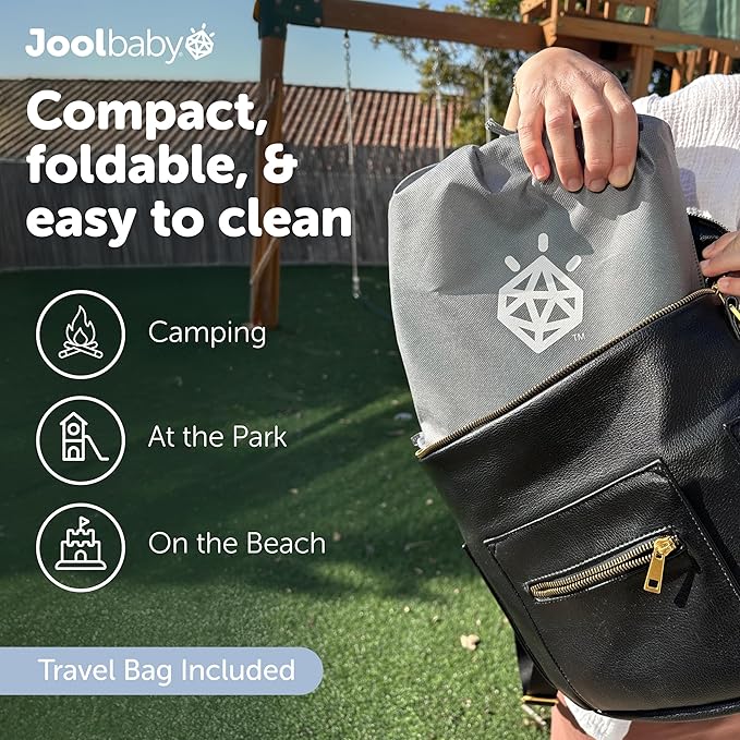 Jool Baby Portable Potty Training Chair with Travel Bag and 30 Liners, Foldable, Indoor/Outdoor Use, Camping (Sage)-CubbioJoy