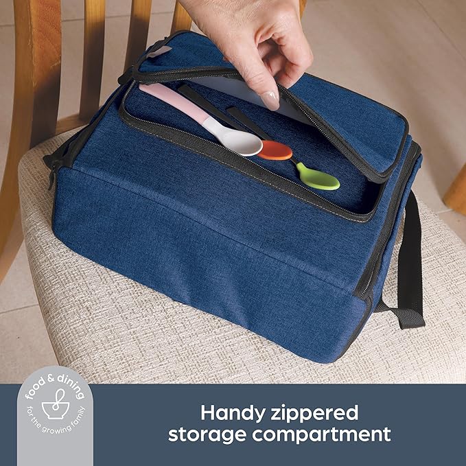 Dreambaby Grab ‘N Go Travel Booster Seat – Portable Toddler High Chair for Dining (6M-5Y) with Storage & Shoulder Strap-CubbioJoy