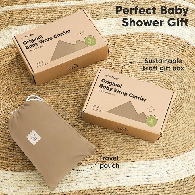 KeaBabies Baby Wrap Carrier - All in 1 Original Baby Carrier Newborn to Toddler Sling, Easy to Wear, Hands Free Bonding, Lightweight, Breathable Infant Wraps (Warm Hearth)-CubbioJoy