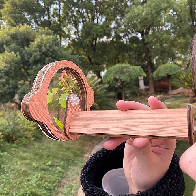 2PCS Natural DIY Kaleidoscope Kit, Outdoor Classic Handmade Education Toys, Magic Wooden Rotating Kaleidoscope Making Set, Best Gift for Nature Lovers (2 Pcs Planets)-CubbioJoy