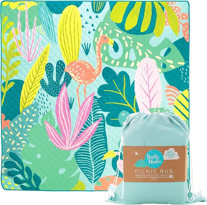 Jumbo Picnic Rug, Premium Large Picnic Mat, 6'7" x 6'7", Outdoor Waterproof Picnic Blanket Beach Mat, Foldable & Waterproof, Picnic Blankets Ideal for Beach & Park, Outdoor Blanket-CubbioJoy