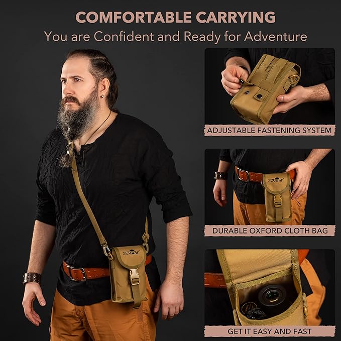 12x50 Monocular Telescope - FMC Fogproof, IP67 Waterproof Hand Held Telescope - BAK4 Phase and Dielectric Coated Prism - Adventure Accessories Set: Bag, Smartphone Adapter, Mini Tripod-CubbioJoy