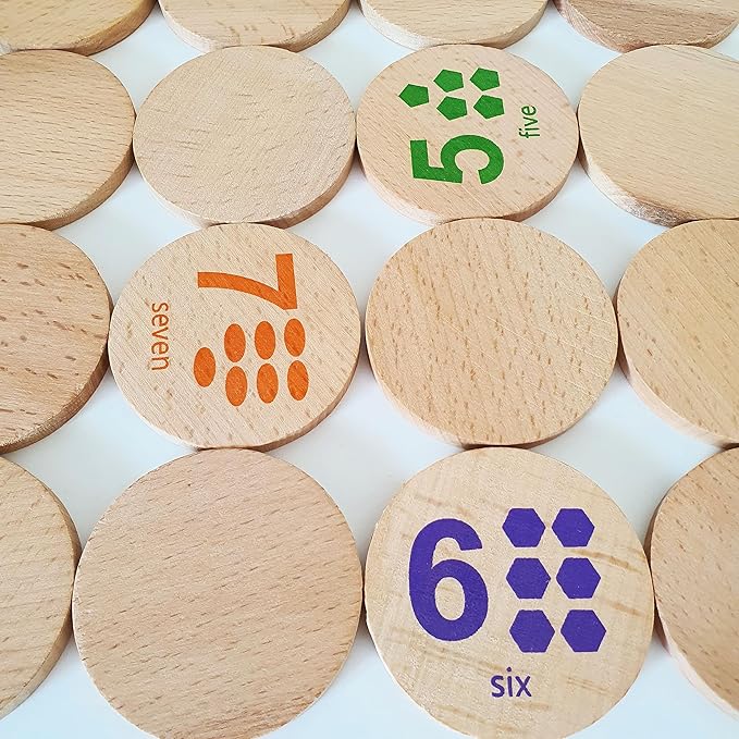 bee smart Wooden Memory Game - Matching Memory Game for Kids 3 and Up, 16Pcs | Educational Toy for Preschool Toddlers Board Games (Numbers)-CubbioJoy