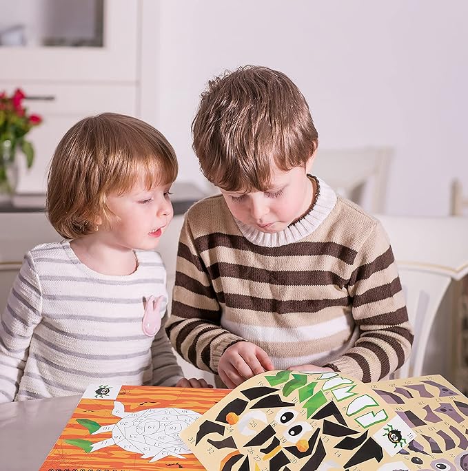 90shine 4PCS Halloween Crafts for Kids Ages 4-8 Sticker Books Gift Party Favors Create 40 Pictures-CubbioJoy