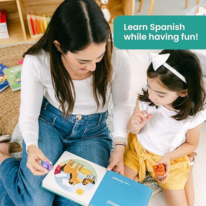 Binibi Spanish Books for Babies & Toddlers 1-3 La Granja Interactive Bilingual Sound Book with Farm Animal Sounds | Bilingual Children's Book | Spanish Learning for Kids | Libro en español para bebés-CubbioJoy