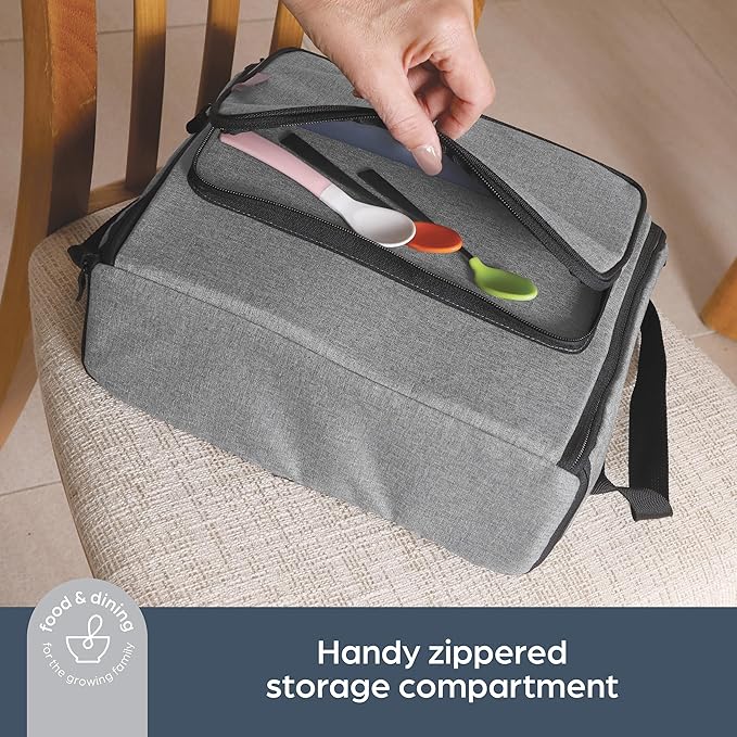 Dreambaby Grab ‘N Go Travel Booster Seat – Portable Toddler High Chair for Dining (6M-5Y) with Storage & Shoulder Strap-CubbioJoy