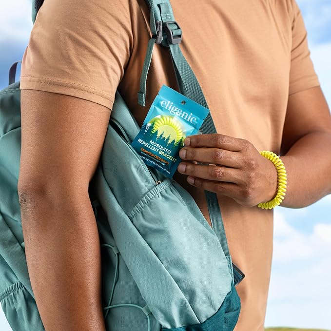 Cliganic 25 Pack Mosquito Repellent Bracelets for Adults & Kids - Natural DEET-Free Bands, Individually Wrapped-CubbioJoy
