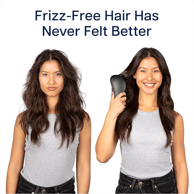Crave Naturals Glide Thru Detangling Brush, Detangler Brush for Curly, Straight, Wet and Dry Hair Comb for Adults and Kids, Hair Accessories for Women, Black-CubbioJoy