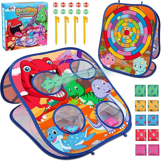 Animal Bean Bag Toss Game Toy Outdoor Toss Game, Family Party Party Supplies for Kids, Gift for Boys Birthday or Christmas for Toddlers Ages 3 4 5 6 Year Old-CubbioJoy