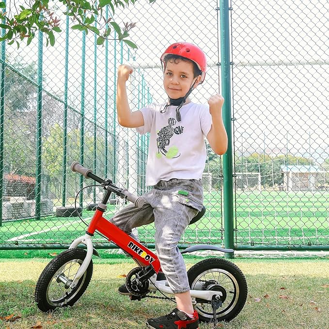 Balance Bike 2 in 1,The Dual Use of a Kids Balance Bike and Kids Bike,12 14 Inches for 2-6 Years Old,with Shock Absorbers, Fenders, Pedals, Auxiliary Wheels-CubbioJoy