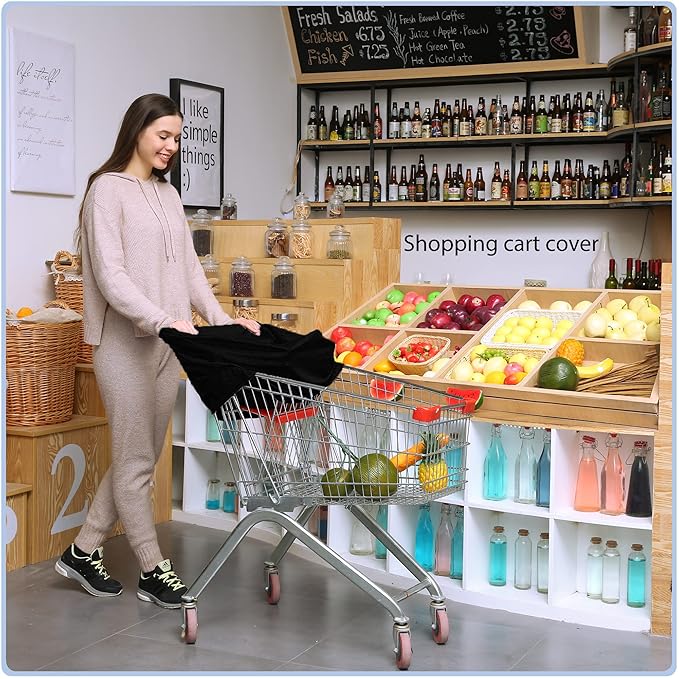 Car Seat Covers for Babies - Multi- use Nursing Carseat Canopy, Breastfeeding Covers, Baby Shower Gifts for Boys and Girls (Pure Black)-CubbioJoy