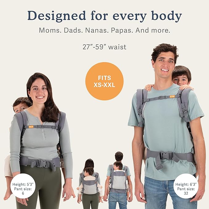 Beco Toddler Carrier - Breathable 3D Mesh Front-Carry & Backpack Style Carrier with Tall Supportive Back and Ergonomic Extra-Wide Seat for Children from 18months (20-60 lbs) - Cool Dark Grey-CubbioJoy