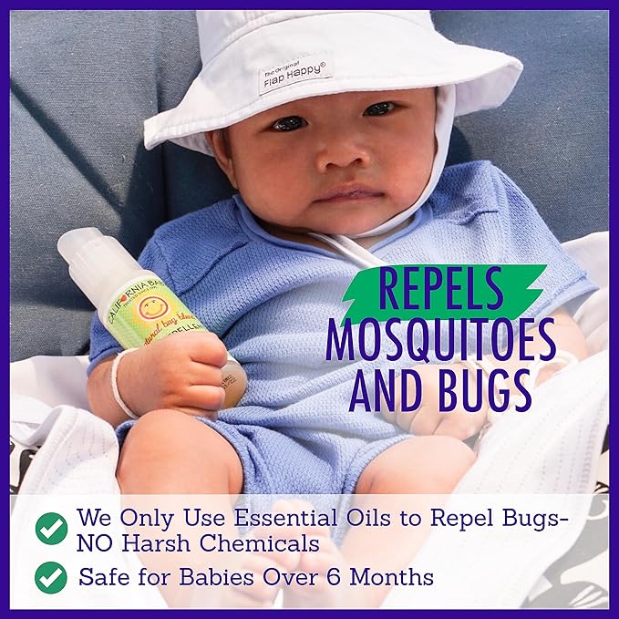 California Baby Natural Bug Repellent Spray | Citronella Bug Spray | DEET-Free | Repels Mosquitoes + Bugs | Allergy Friendly | Great Smell | Baby & Adult Insect Repellent Spray | 59 mL / 2 oz.-CubbioJoy