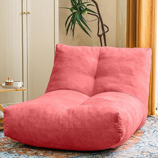 Bean Bag Chair Lazy Bean Bag Sofa, Floor Beanbag Chairs with Stuffed High-Density Foam, Memory Foam Bean Bag Sofa for Living Room, Bedroom and Office-CubbioJoy