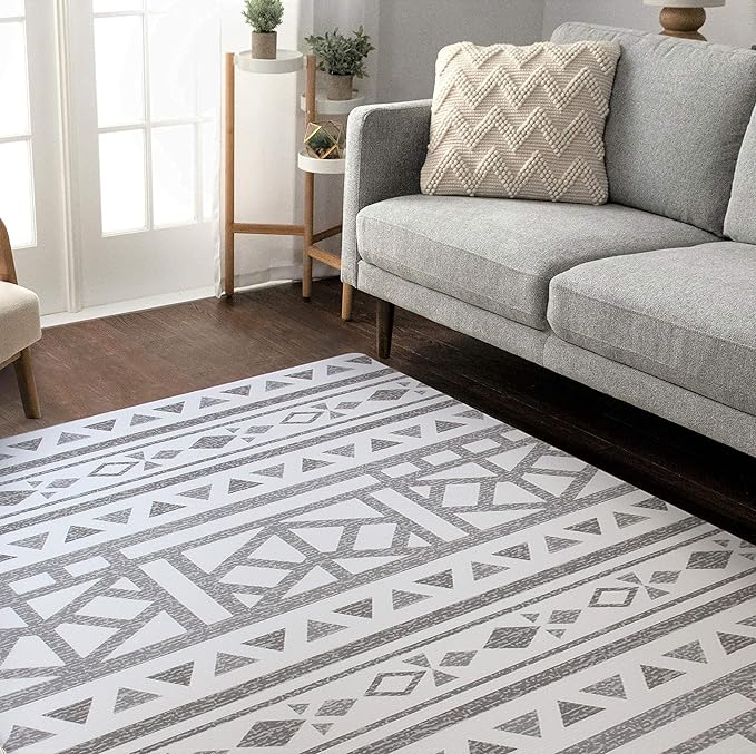 Cushmat Stylish Reversible Foam Play Mat (Large, Crystals - Blue Charcoal) - Soft, Waterproof, Durable Play mat for Infants, Babies, Toddler, Kids & Grownup - 6.5ft x 4.5ft-CubbioJoy