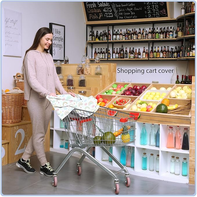 Car Seat Covers for Babies - Multi- use Nursing Carseat Canopy, Breastfeeding Covers, Baby Shower Gifts for Boys and Girls (Rainbow)-CubbioJoy