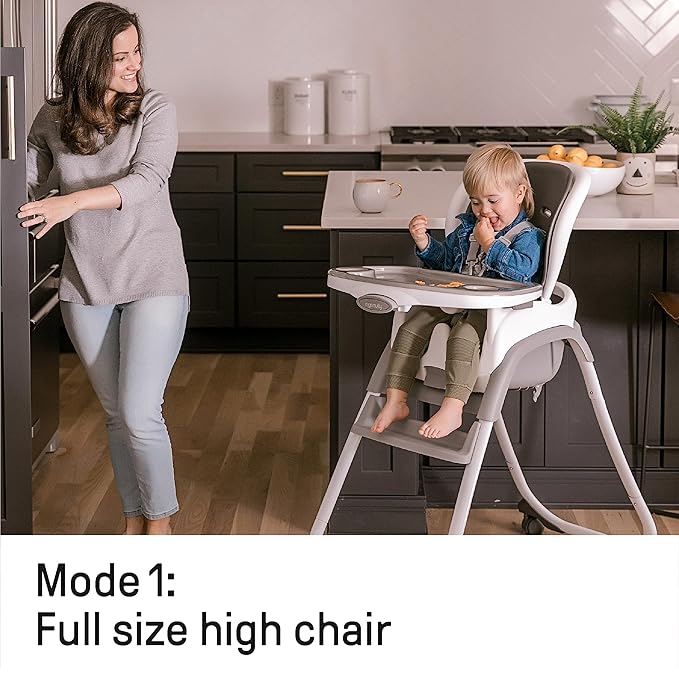 Ingenuity SmartClean Trio Elite 3-in-1 Convertible Baby High Chair, Toddler Chair, and Dining Booster Seat, For Ages 6 Months and Up, Unisex - Slate-CubbioJoy