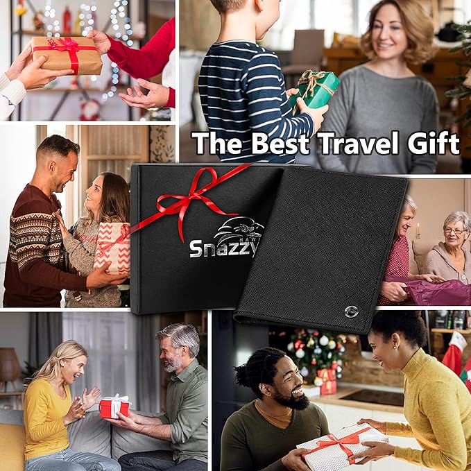 2 Passport Holder - Travel Essentials, RFID Blocking Wallet Credit Card Organiser, Plain Accessories Slim Cover For Men & Women-CubbioJoy