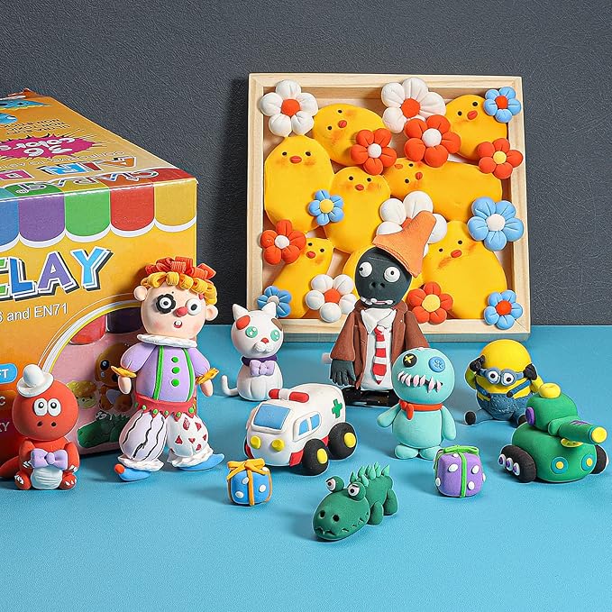 CiaraQ Modeling Clay Kit - 36 Colors Air Dry Clay with Sculpting Tools, Ideal for Crafting, DIY Projects. Easter/Halloween/Christmas Gifts.-CubbioJoy