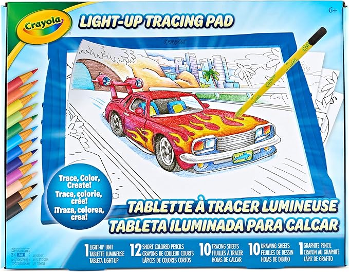 Crayola Light Up Tracing Pad - Blue, Drawing & Tracing Projector for Kids, Sketching Light Box Table, Toys for Kids, Gift for Girls & Boys, Ages 6+-CubbioJoy