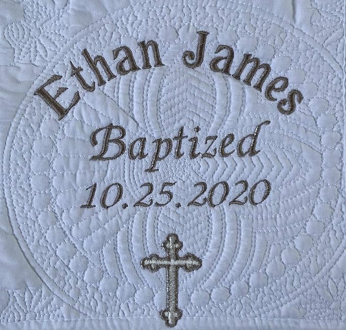 Personalized Baby Quilt Baby Blankets Monogrammed Blankets for Kids Baby Blankets for Boys Girls Embroidered Baby Gifts Christening Baptism-CubbioJoy