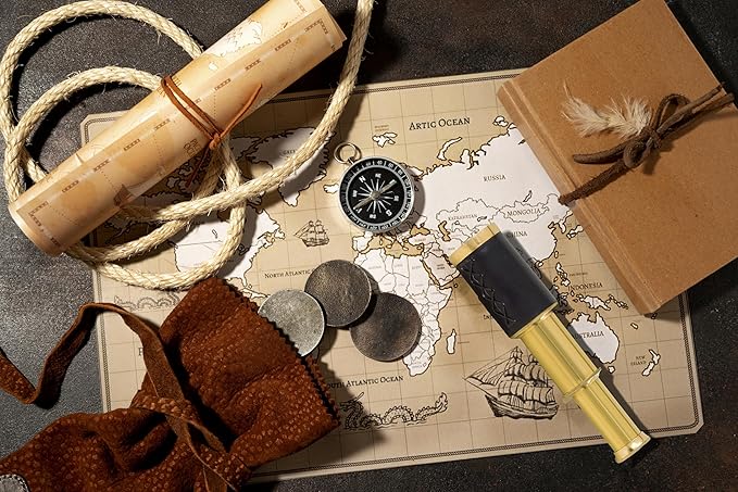 6" Solid Brass Quality Handcrafted Spyglass Telescope Set with Brown Carry Bag to Complete Your Collection [ B0957Y5NWK]-CubbioJoy