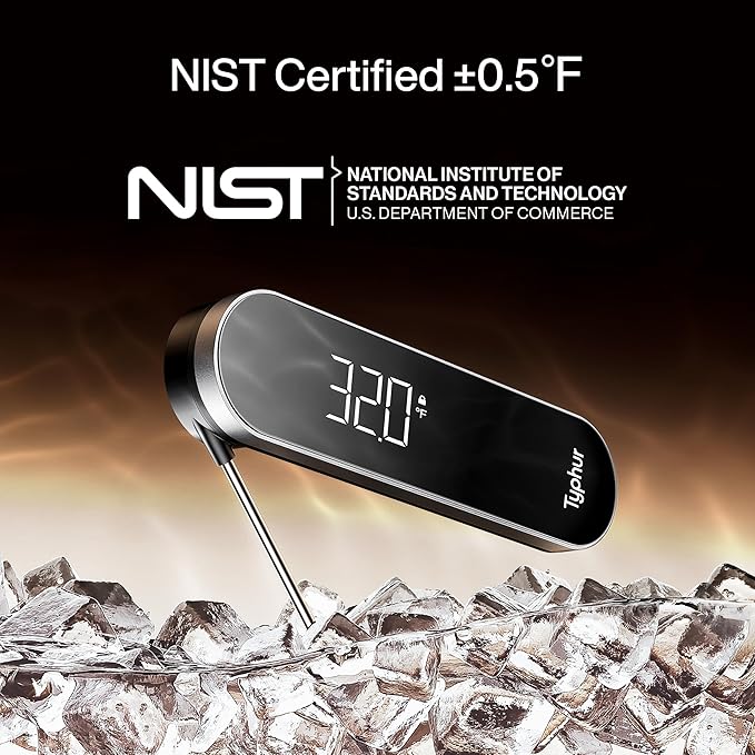 InstaProbe Core 0.5 Sec Instant Read Meat Thermometer Digital with Readable Display in Sunlight for Cooking, Professional Thermometer with IP67 Waterproof for Grill, BBQ, Cooking, Smoker-CubbioJoy