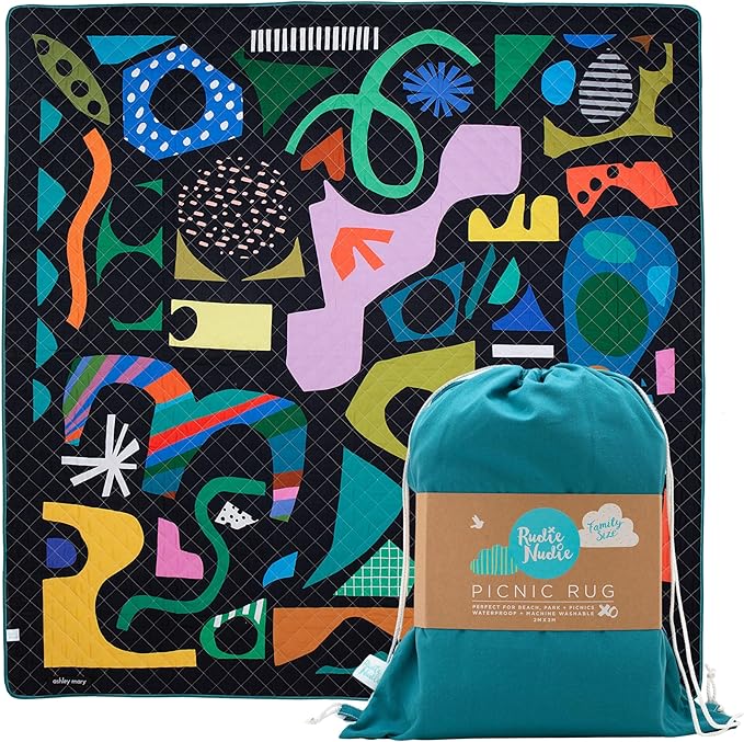 Jumbo Picnic Rug, Large Picnic Mat, 6'7" x 6'7", Outdoor Waterproof Picnic Blanket Beach Mat, Foldable & Waterproof, Picnic Blankets Ideal for Beach & Park, Outdoor Blanket, Rock Candy-CubbioJoy