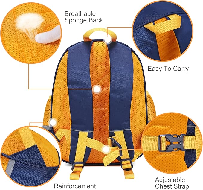 Cute Lion Toddler Backpack for Girls & Boys Mini Animal Cartoon Travel Bag for Babies 1-5 Years Durable & Lightweight Baby Backpack (Lion Design)-CubbioJoy