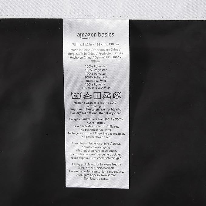 Amazon Basics Portable Blackout Curtain Shade with Suction Cups, 50"W x 78"L, 1 Pack, White-CubbioJoy