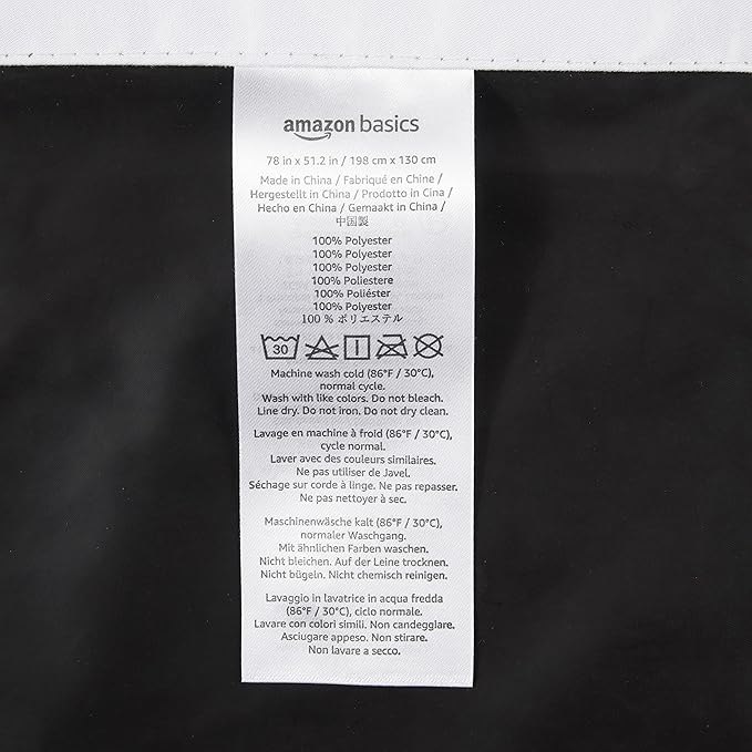 Amazon Basics Portable Blackout Curtain Shade with Suction Cups, 50"W x 78"L, 2-Pack, White-CubbioJoy