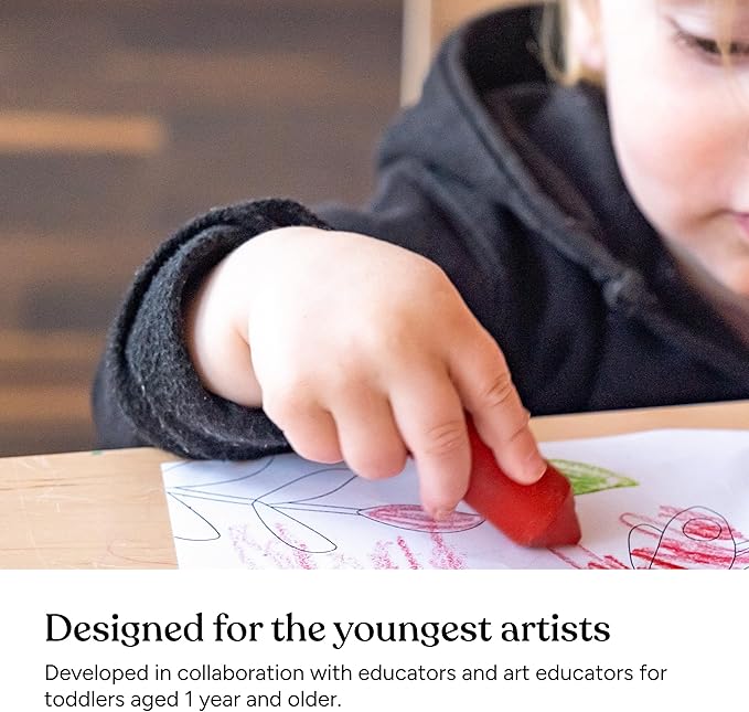 Beeswax Crayons 12 Vibrant Colors | 100% Natural & Eco-Friendly | Safe for Toddlers 1-3-CubbioJoy