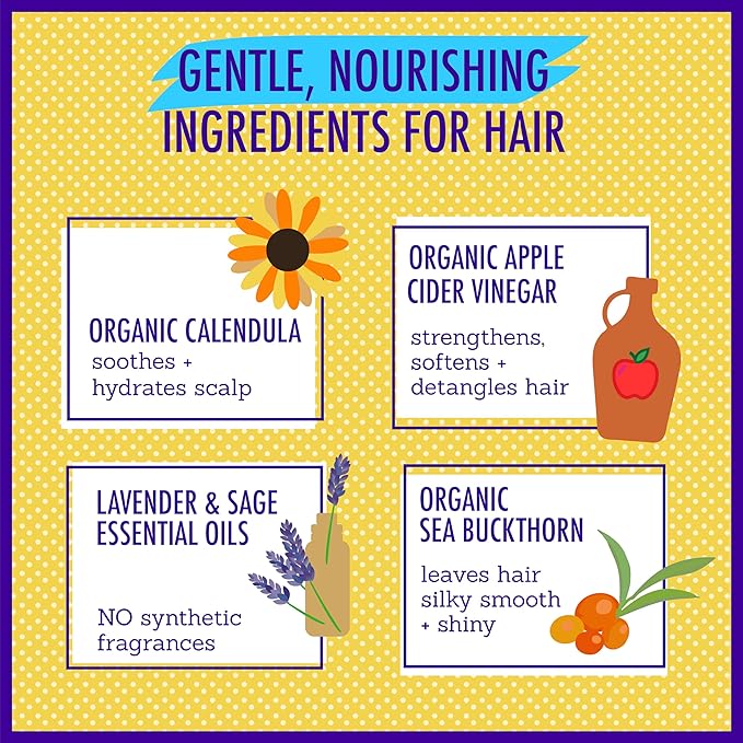 California Baby Calming Hair Conditioner | 100% Plant-Based Kids Conditioner | Rinse-out or Leave in Conditioner | Lavender Scent | 251 mL / 8.5 oz-CubbioJoy