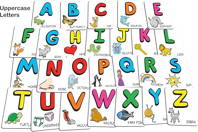 Alphabet Slap Jack® | Play 4 Alphabet Games Including Alphabet Go Fish, Slapjack, ABC Letter Matching or Flash Cards | Learn Upper & Lowercase Letters and Sounds | Build CVC Words | PreK to 1st Grade-CubbioJoy