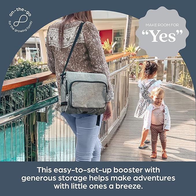 Dreambaby Grab ‘N Go Travel Booster Seat – Portable Toddler High Chair for Dining (6M-5Y) with Storage & Shoulder Strap-CubbioJoy