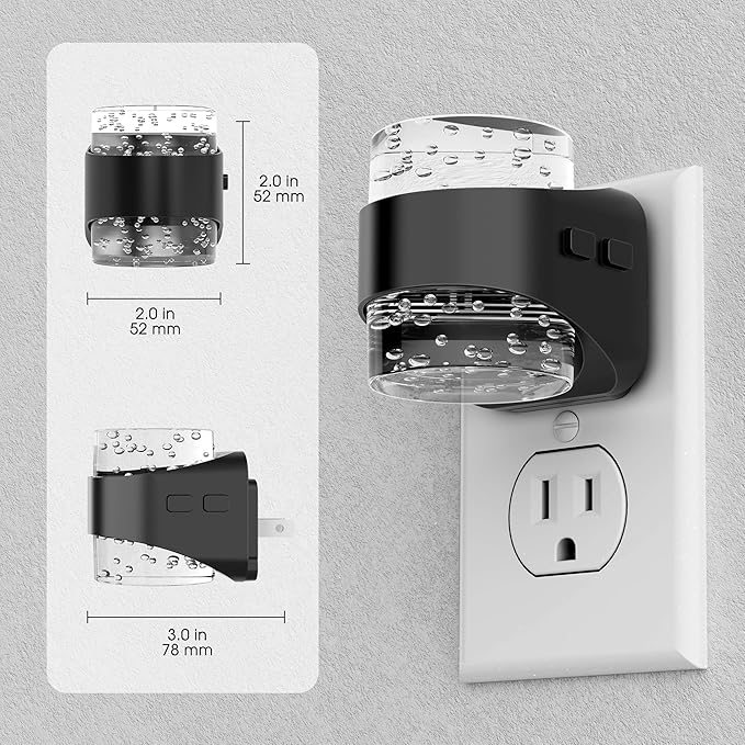 Briignite LED Night Light Plug into Wall[2 Pack] Dimmable Night Light with Bubble Design 3000K/4000K/5000K & 3 Brightness Levels for Baby Nursery, Hallway, Bathroom, Kids Room, 3CCT-CubbioJoy
