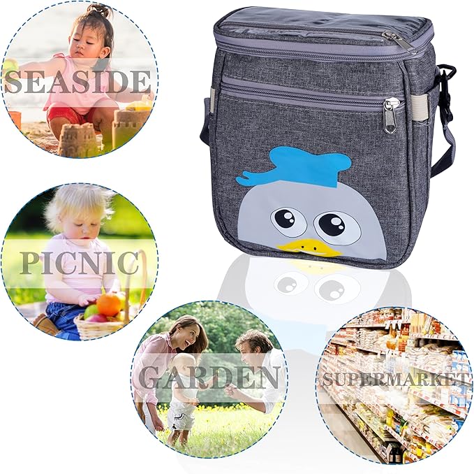 Baby Stroller Organizer Bag，Small Diaper Bag - Universal Stroller Organizer With Insulated Cup Holder,Pocket With Baby Wipes Dispenser，Adjustable Shoulder Strap(Deep Grey)-CubbioJoy