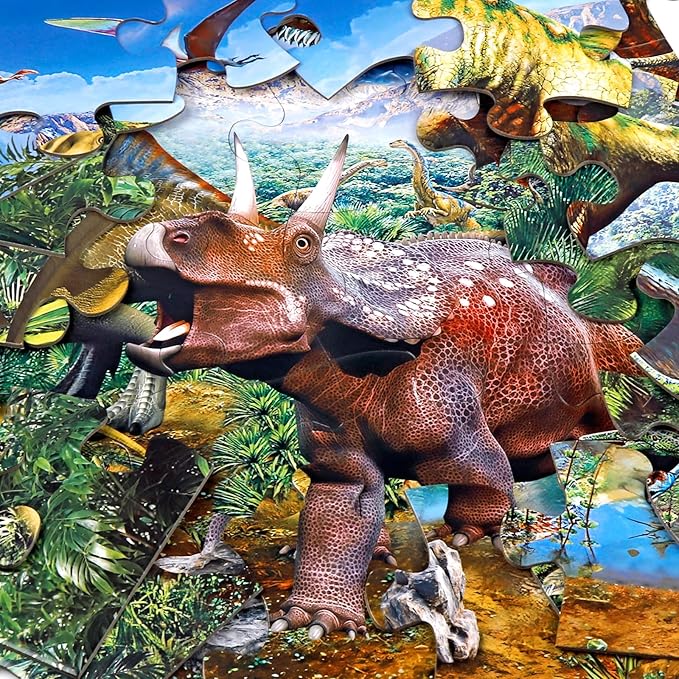 Jumbo Floor Puzzle for Kids,48 Piece Volcano Dinosaur Large Jigsaw Puzzles, Fun Educational Toy for Toddlers Ages 3-5,Preschool Learning Gift for Boy Girl Ages 4-8-CubbioJoy