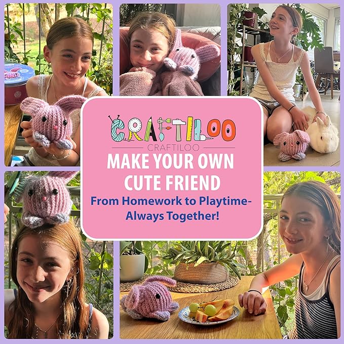 CRAFTILOO Loom Knitting and Crochet kit for Kids Crochet kit for Beginners Knitting kit for Beginners Knitting Loom Learn to Crochet Kits for Adults Beginner-CubbioJoy